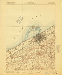1900 Map of Erie, 1918 Print