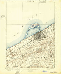 1900 Map of Erie, 1932 Print