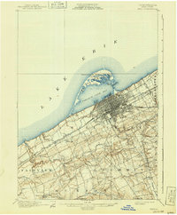 1900 Map of Erie, 1941 Print