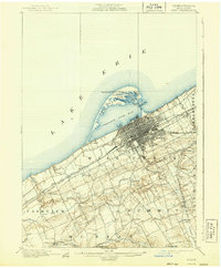 1900 Map of Erie, 1943 Print