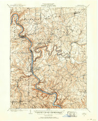 1907 Map of Butler County, PA, 1953 Print