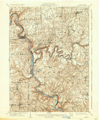 1908 Map of Foxburg, 1937 Print