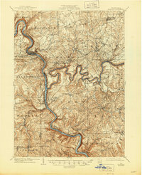 1908 Map of Foxburg, 1944 Print