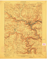 preview thumbnail of historical topo map of Franklin, PA in 1911