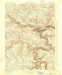 1911 Map of Franklin, PA, 1924 Print