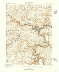 1909 Map of Franklin, 1956 Print