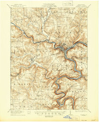1911 Map of Franklin, PA, 1944 Print