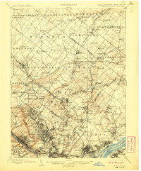 1899 Map of Germantown, 1908 Print
