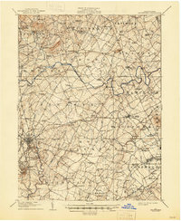 1908 Map of Gettysburg, 1946 Print