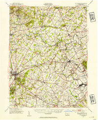 Download a high-resolution, GPS-compatible USGS topo map for Gettysburg, PA (1954 edition)