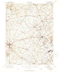 Download a high-resolution, GPS-compatible USGS topo map for Gettysburg, PA (1954 edition)
