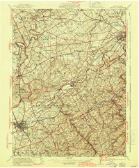 1922 Map of Hanover, 1944 Print