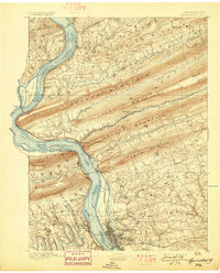 1892 Map of Harrisburg, 1897 Print