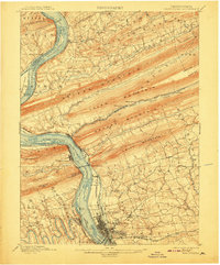 1899 Map of Harrisburg, 1908 Print