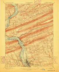 1899 Map of Harrisburg, 1909 Print