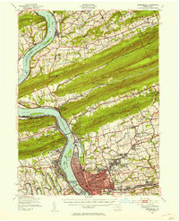 Download a high-resolution, GPS-compatible USGS topo map for Harrisburg, PA (1954 edition)