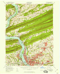 Download a high-resolution, GPS-compatible USGS topo map for Harrisburg, PA (1958 edition)