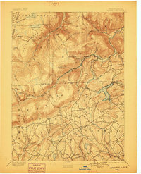 1893 Map of Harvey Lake, 1899 Print