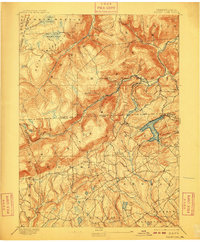 1893 Map of Sullivan County, PA, 1909 Print