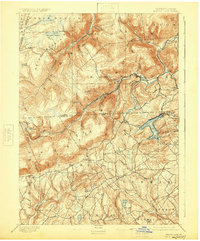 1893 Map of Harvey Lake, 1924 Print