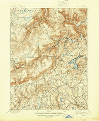 1893 Map of Harvey Lake, 1946 Print