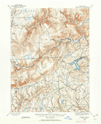 1891 Map of Harveys Lake, 1962 Print
