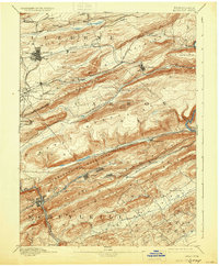 1893 Map of Hazleton, 1930 Print