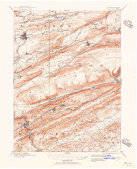 1889 Map of Hazleton, 1956 Print