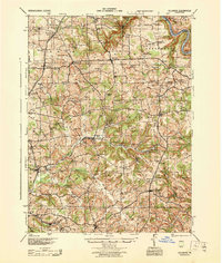 preview thumbnail of historical topo map of Butler County, PA in 1944