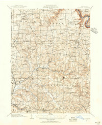 1910 Map of Hilliards, 1956 Print