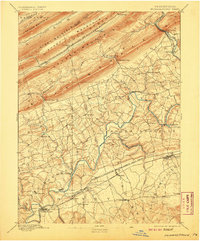 1892 Map of Hummelstown, 1907 Print