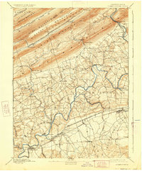 1892 Map of Hummelstown, 1928 Print