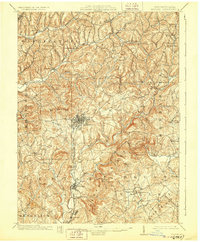 1902 Map of Indiana County, PA, 1928 Print