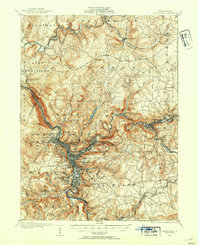 1904 Map of Johnstown, 1954 Print