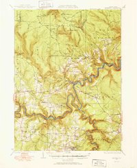 1929 Map of Karthaus, 1952 Print