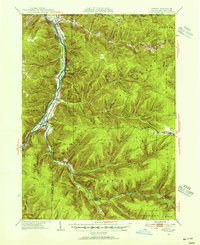 Download a high-resolution, GPS-compatible USGS topo map for Kinzua, PA (1956 edition)