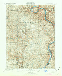 1900 Map of Kittanning, 1963 Print