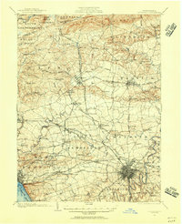 1902 Map of Lancaster, 1956 Print