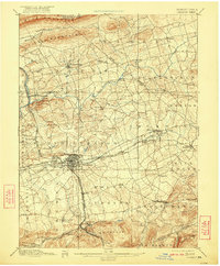 1899 Map of Lebanon, 1922 Print