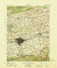 preview thumbnail of historical topo map of Lebanon, PA in 1943