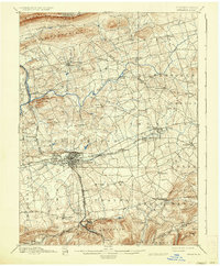 1899 Map of Lebanon, 1937 Print