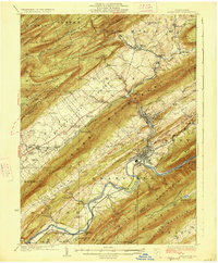 preview thumbnail of historical topo map of Mifflin County, PA in 1927