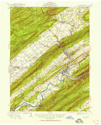 1924 Map of Lewistown, PA, 1958 Print