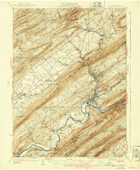 1927 Map of Lewistown, PA, 1939 Print