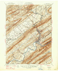 1927 Map of Lewistown, PA, 1947 Print