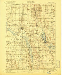 1908 Map of Linesville, 1917 Print
