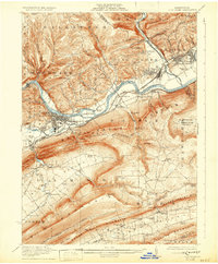 1923 Map of Lock Haven, PA, 1932 Print