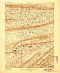 1893 Map of Lykens, PA, 1905 Print