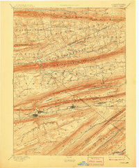 1893 Map of Lykens, PA, 1908 Print