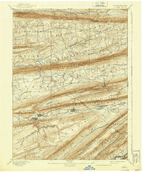 1893 Map of Lykens, PA, 1939 Print